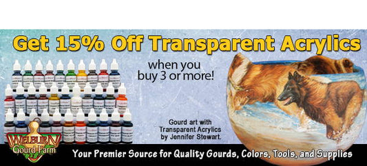 September 26, 2023: Get 15% Off Transparent Acrylics, Buy 1 Get 1 20% Off 'Bargain Quality' Bottle Gourds and more!!
