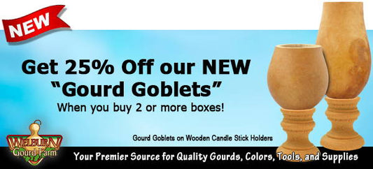 November 16, 2022: NEW Gourd Goblets! Get 25% Off When You Buy 2 or more Boxes!