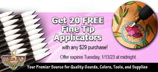 January 12, 2023: Get a FREE 20 Pack of Fine Tip Applicator with Any Order of $29 or more!