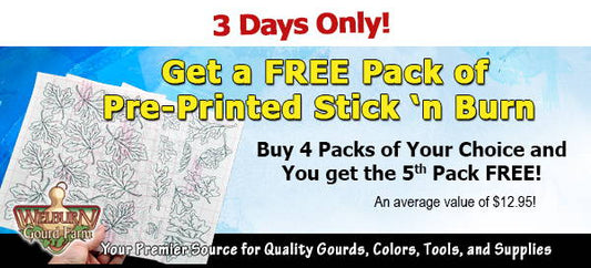 June 18, 2022: Get a Free Stick 'n Burn Pack plus, Easy Cleaner Balls and Small Bottle Gourds Back in Stock!