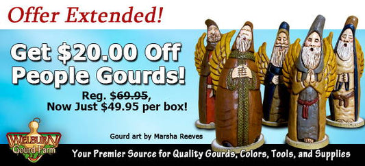 December 19, 2022: Offer Extended - Get $20.00 Off People Gourds, plus 30% Off Metallic Inks and More!