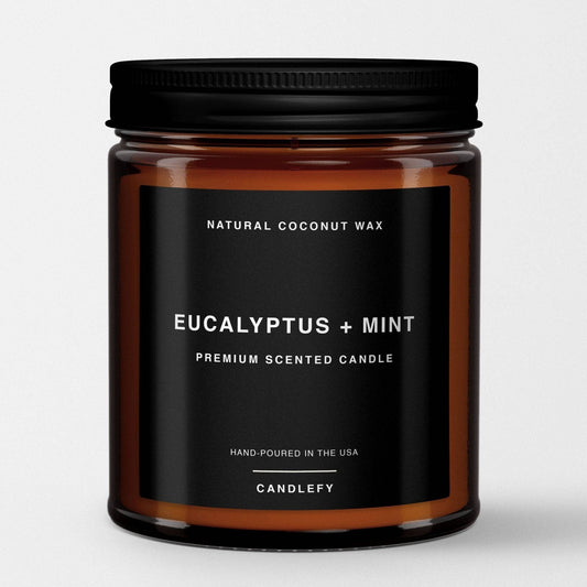 Eucalyptus + Mint: Scented Candle Made With Natural Wax