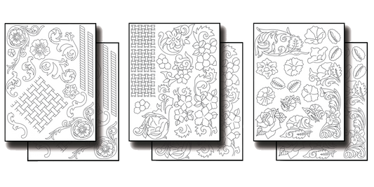 Stick 'n Burn Classic Leather Tooling and Basket Weave  Pack