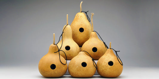 Standard Box of 6 Cottage-Style Birdhouses (5"-6.9" diameter)