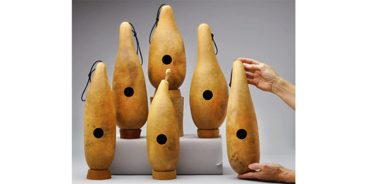 Standard Box of 6 Whimsical Birdhouses (3"-4.9" diameter)