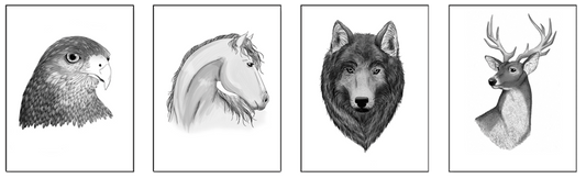 Stick 'n Burn Large Animal Portraits Pack