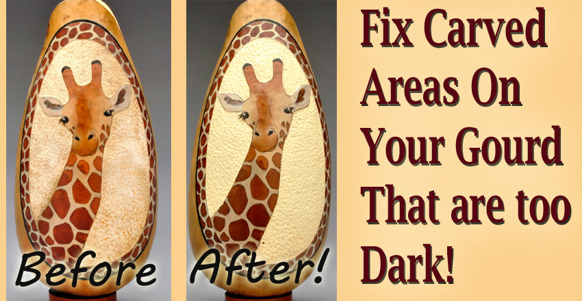 How to Lighten Dark Areas On Carved Gourd