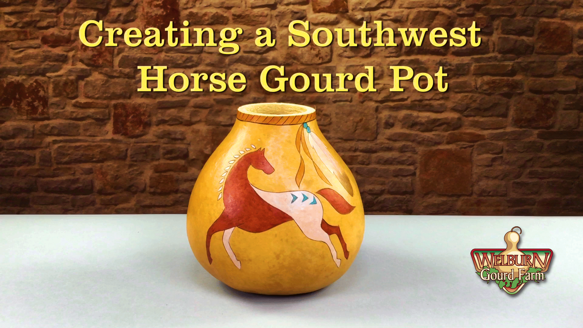 Creating a Southwest Horse Gourd Pot
