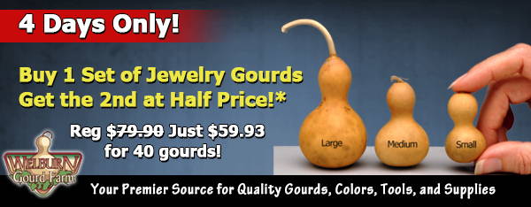 August 29, 2020: 4 Days Only! Buy 1 Set of Jewelry Gourds Get the