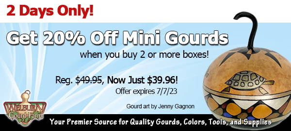 July 6, 2023: Get 20% Off Mini Gourds!