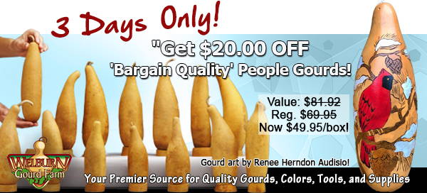 December 14, 2022: 3 days only, $20.00 OFF People Gourds, $5 Ink Dyes, FREE Ornaments and More!