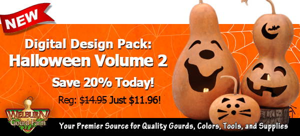 October 8, 2022: New Gourd Design Pack, plus All Birdhouse Gourds on Sale!