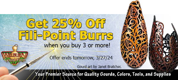 March 26, 2024: Don't Miss Out: 25% Off Fili-Point Burrs!