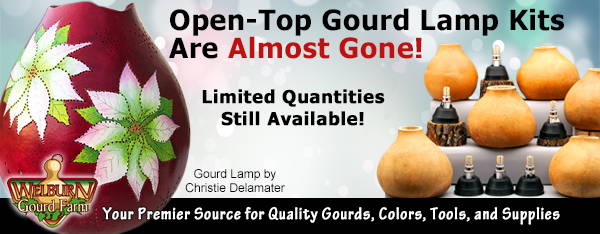 December 2, 2020: Gourd Lamp Kits and Hardware Selling Fast!