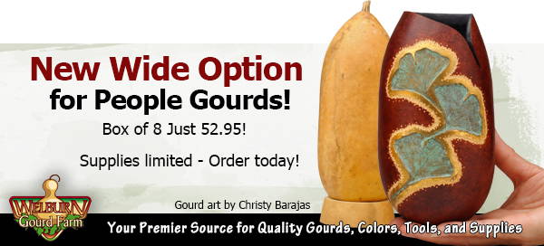 August 5, 2023: New Wide Option for People Gourds plus, Fancy-Hook Ornaments are back!