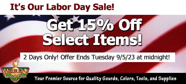 September 4, 2023: Labor Day Sale, Get 15% Off Select Items!