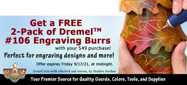 September 15, 2021: 3 Days Only, Get a FREE 2-Pack of Dremel #106 Engraving Burrs, plus GloTracer Back in Stock!