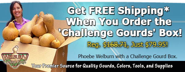 Aug 12, 2020: FREE shipping on the "Challenge Gourds" box, plus fun Halloween gourd art and more!