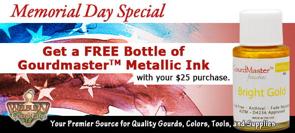 May 28, 2022: Get a FREE bottle of Metallic Ink, plus amazing gourd art and more!