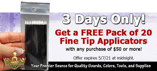 May 5, 2021: Get FREE Tip Applicators with any purchase of $50 or more!