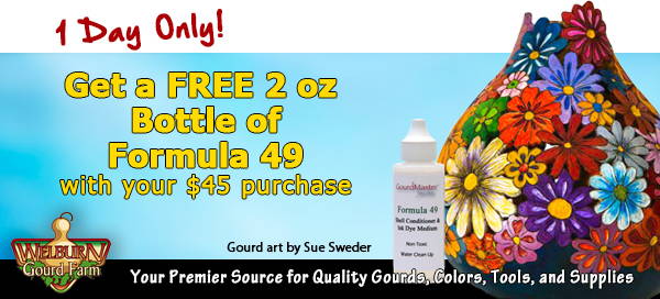 April 25, 2023: Use the Formula 49 to Upgrade your gourd art creations - Free for 1 Day Only!