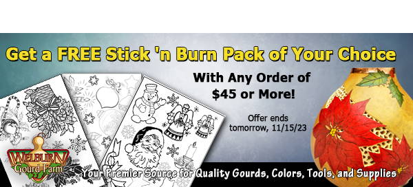November 14, 2023: 2 Days Only, Get a Free Pack of Pre-Printed Stick 'n Burn!