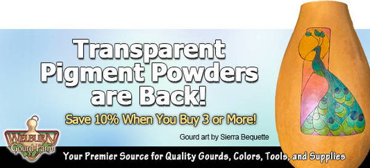 July 16, 2022: Our Transparent Pigment Powders are Back, Plus More Sizes of Gourd Pots Now Available!