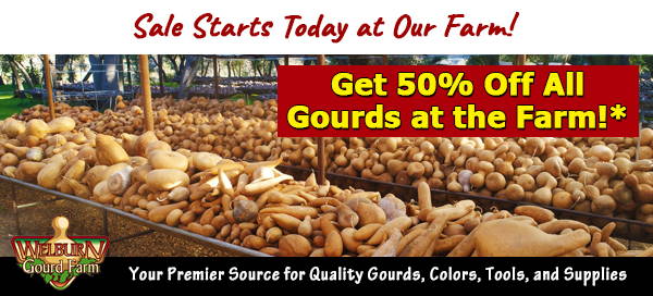 June 16, 2021: 50% off farm sale starts today, plus save 20% gourds online and more!