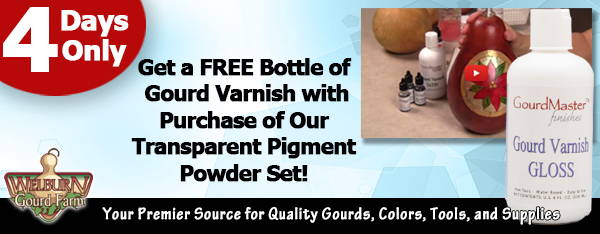 November 7, 2020: 4 Days Only, Get a FREE Bottle of Gourd Varnish with Purchase of Our Transparent Pigment Powder Set! A $9.65 Value!