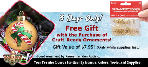 October 28, 2023: Free Pack of Fancy Hooks with the Purchase of Craft-Ready Ornaments!