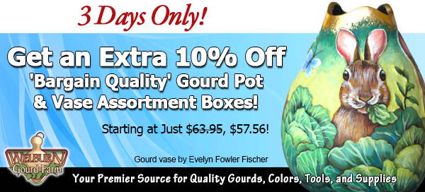 March 21, 2023: Get an Extra 10% Off 'Bargain Quality' Gourd Pot & Vase Assortment plus, 40% Off Transparent Pigment Powders!