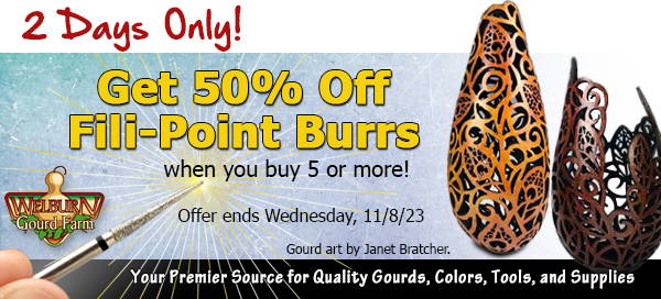 November 7, 2023: 50% OFF Fili-Point Burrs, 2 Days Only!