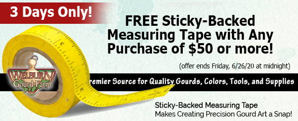 June 24, 2020:   Free Roll of Sticky-Backed Measuring Tape, GloTracer News, Beautiful Lamps, and more!