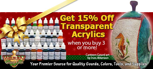 December  8, 2021: 2 Days Only, Save on Transparent Acrylics, People gourds and more!