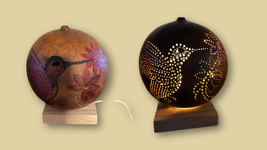 Hummingbird Gourd Light by Dar Saucedo (9/24 1pm-4pm)