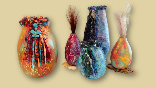 Silk Dye on Gourds Class 1 by Dianne Connelly (9/25 9am-12pm)