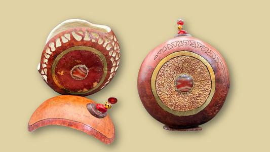Lidded Canteen Vase with Woodburning, Filigree Carving, Stippling, Embossing Powder, Gold Leafing and Handmade Cabochons by Lisa Minne (9/24 9am-4pm)