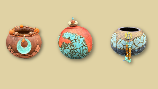 Mulberry Paper & Woodburning on Gourds by Lisa Minne (9/27 10am-1pm)