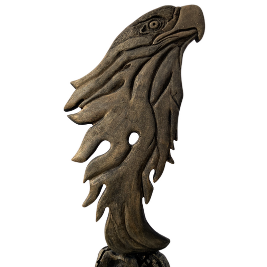 Bronze Look Gourd Carved Eagle by Robin Bryson