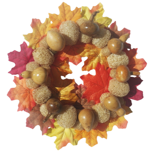 Mini Luffa Mini Wreath by Stacy Holtz