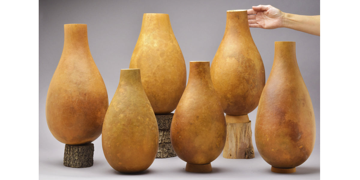 Tapered-Neck Gourd Vases
