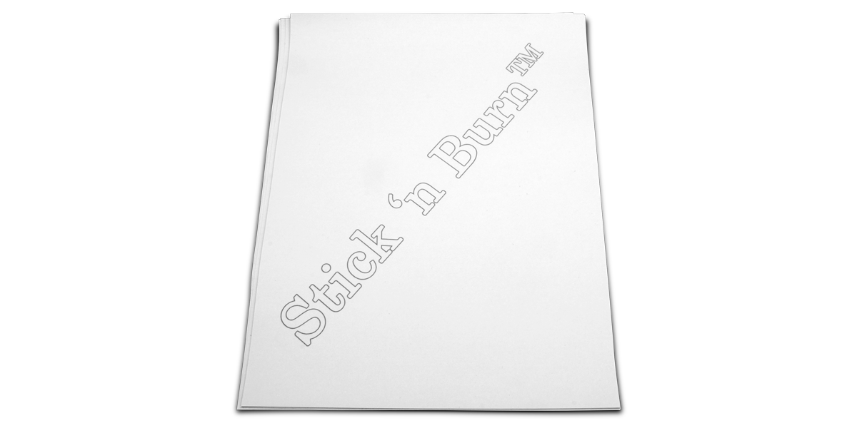 Blank Stick n' Burn Design Transfer Sheets