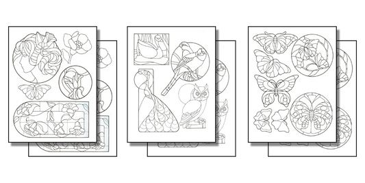 Stick 'n Burn Stained Glass Designs Set 1